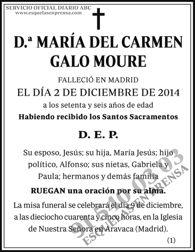 María del Carmen Galo Moure